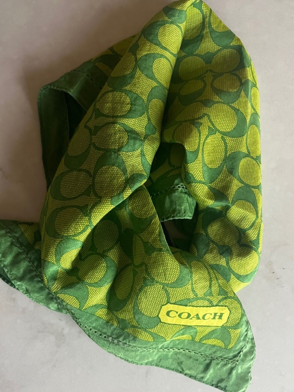 Vintage Coach Cotton/Silk Scarf
